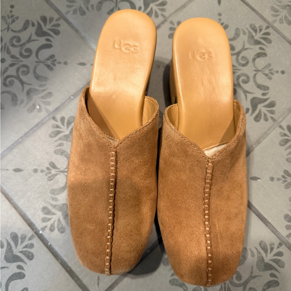 UGG Tan Suede Mules